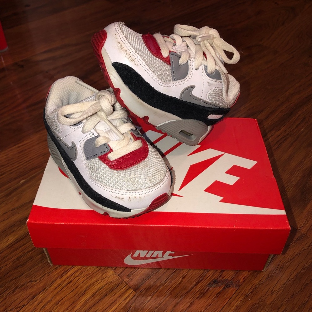 Nike Kids' Red and Gray Sneakers